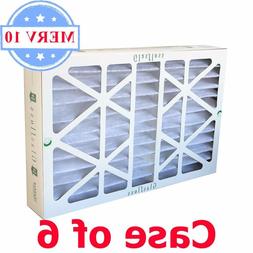 20x25x4 Air Filter MERV 10 Pleated by Glasfloss - Box of 6 -